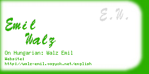 emil walz business card
